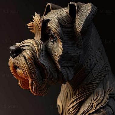 3D model Zwergschnauzer dog (STL)